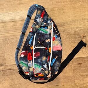 Kavu Stylish Popsicle Outerspace Print Sling Bag crossbody purse travel backpack